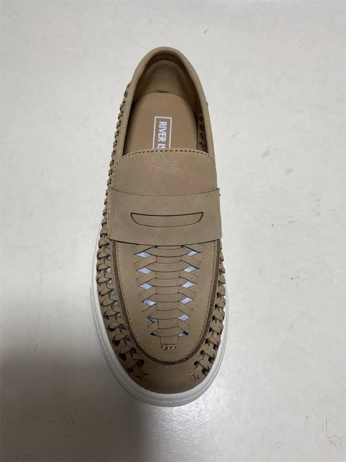 Beige-Light Ob Pu Hybrid Weave Loafer