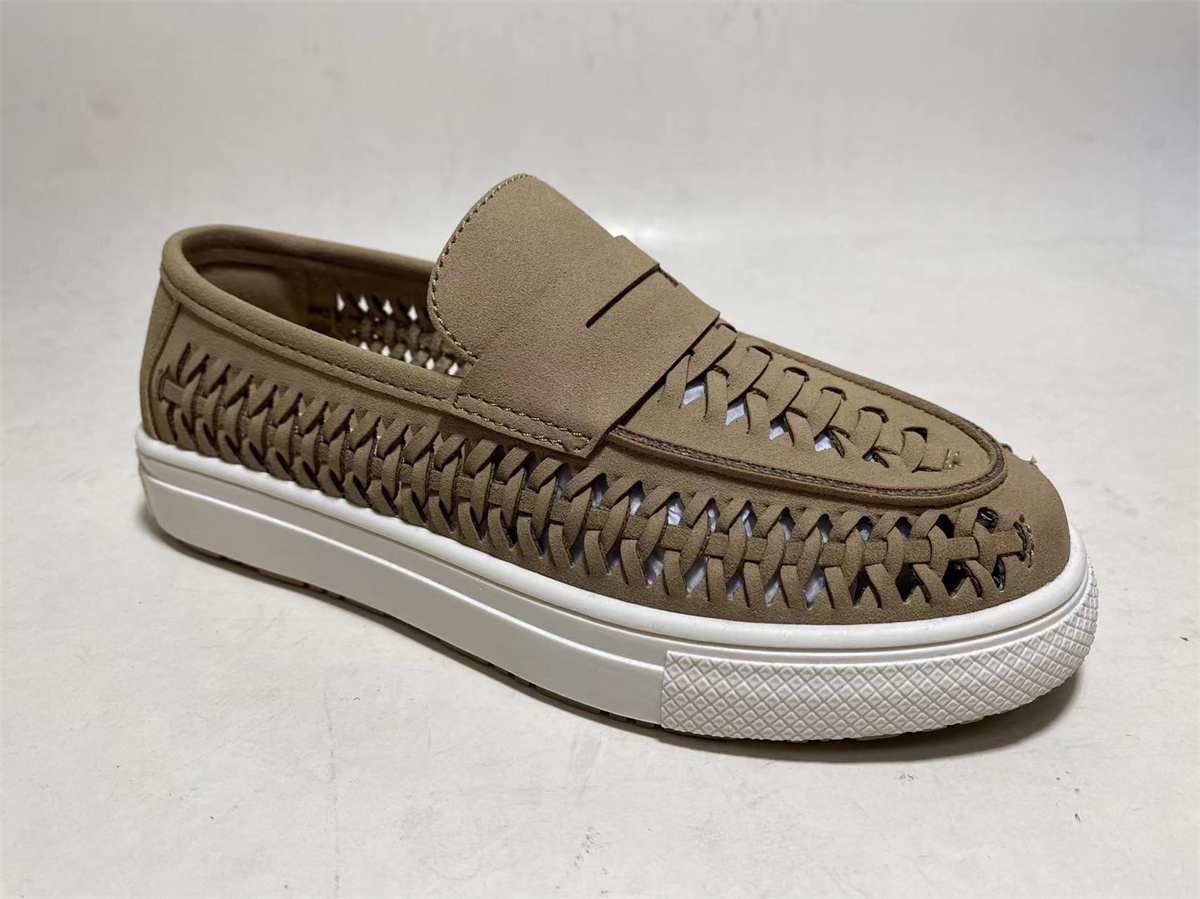 Beige-Light Ob Pu Hybrid Weave Loafer